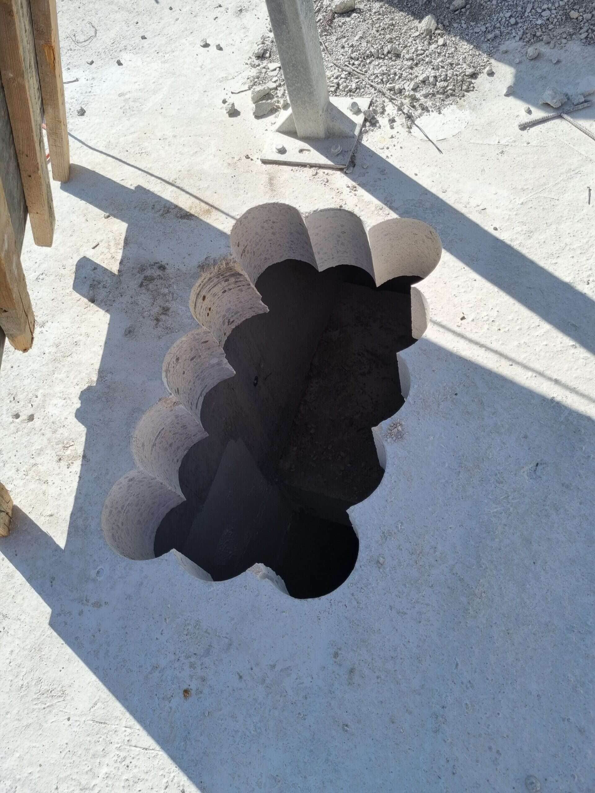 קידוח ברצפת בטון
