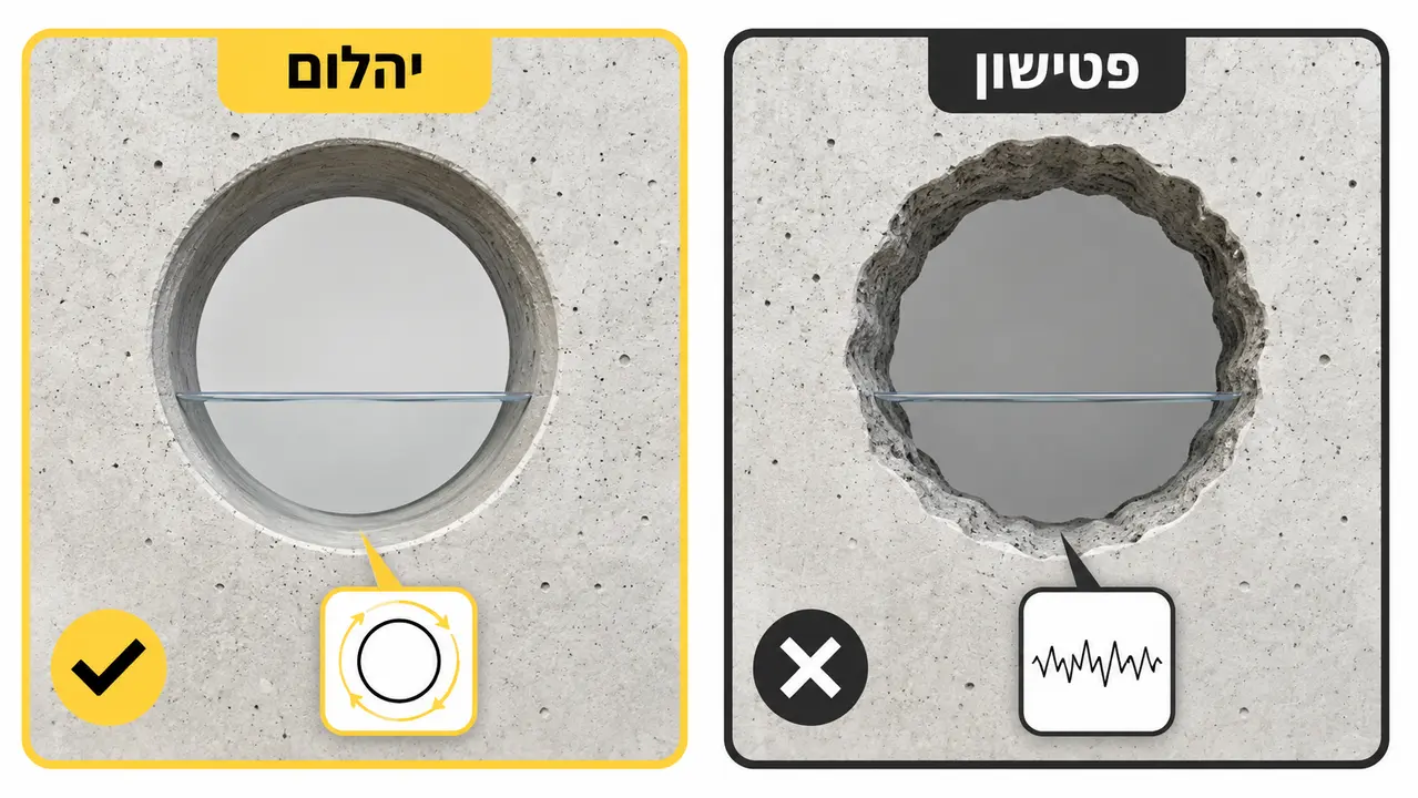 יהלום מול פטישון, למה זה לא אותה עבודה