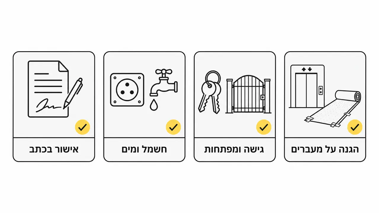 מה להכין באתר לפני שמזמינים צוות ללילה
