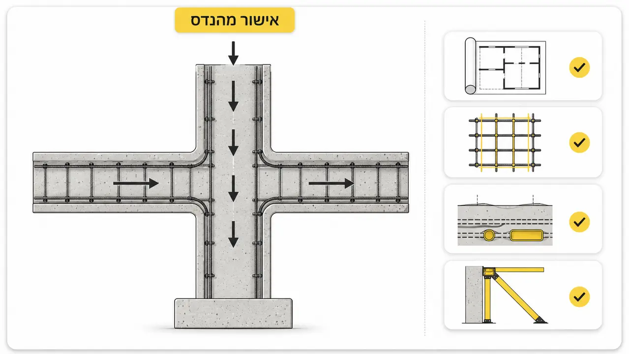 מתי נדרש אישור מהנדס ומה בודקים לפני שמתחילים